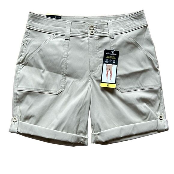 NEW Eddie Bauer Tan Bermuda Shorts - Picture 1 of 7